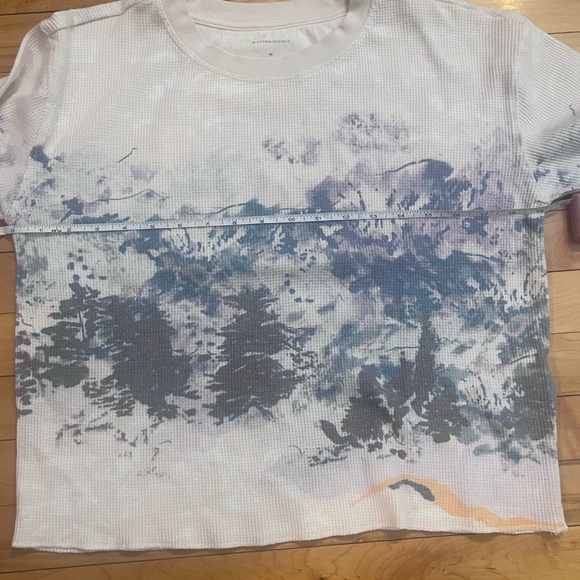 Anthropologie Snow Day Mountain Scenic Waffle Knit Top XS - Picture 9 of 9